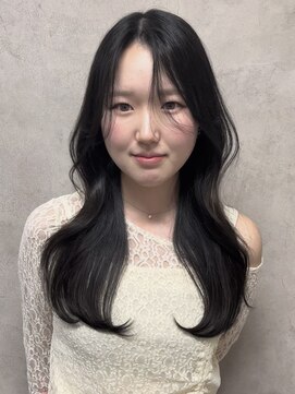 ルノン フィージュ(LUNON fieju) ダークパープルナチュラルショートミルクブラウンダウンバング