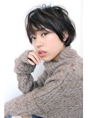 菱形シルエットで小顔効果ショートボブ☆