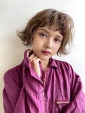 ガレージ バイ グリーン 原宿 表参道(Garage by green) 【loki】ニュアンスエアウェーブ×ミニボブ