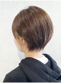 ショートグレージュ_クールショートピンクベージュ_ba309682
