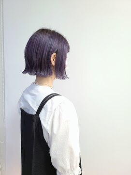 ゴウトゥデイ 岡山店(GO TODAY) ムラサキカラー!切りっぱなしボブ!!《小西》