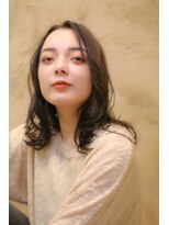 グラニュー(granew) 大人可愛いふんわりカール小顔カットショコラアッシュ【石井】