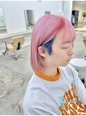 ホワイトピンク×レッド×ブルー