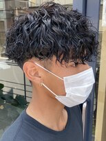 フィフス 栄(fifth)&nbsp;ツイストスパイラルパーマツーブロックメンズマッシュ