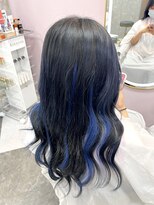 ガルボヘアー 名古屋栄店(garbo hair)&nbsp;#プルエクステ#ブルー#ブルーブラック#10代#20代#名古屋