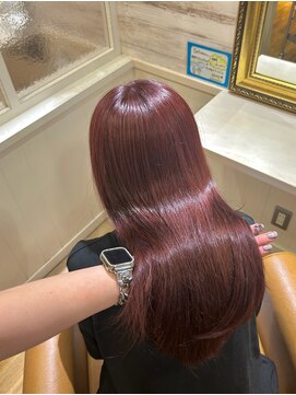 エム インターナショナル 白岡 キュート(EMU international CUTE) ブリーチ1回~ 深めレッドカラー