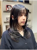 ロングウルフカット/ハッシュカット/顔まわりレイヤーカット