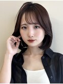 >>可愛らしいフェミニンボブカット