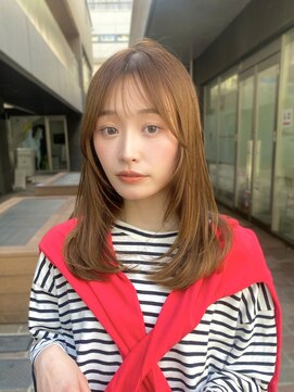 ガーデン 渋谷(GARDEN) ミディアム　レイヤーカット　顔周り　似合わせ　ベージュカラー