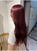 ワンブリーチで作るワインレッド