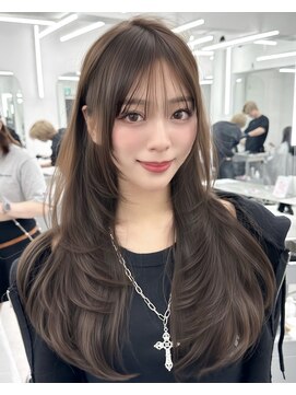 アマトウキョウ アユンチェ(AMA TOKYO×AYUNCHE) 前髪顔まわり韓国ヘアレイヤーカットサイドバンク2wayバンク韓国