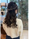 party style ハーフアップ