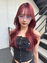 ロンドルピナス 小倉(Lond Lupinus) ミディアムヘア暗めカラー/デザインカラー/フェイスフレーミング