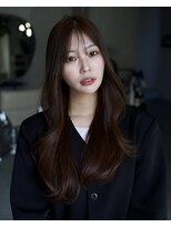 レノラ 本町(LENORA) 美髪ミディアムレイヤーカットデジタルパーマチェリーブラウン