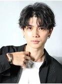 那覇/刈り上げセンターパート/波巻きツイストスパイラル