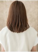 ブリーチなしミルクティーカラー小顔ミディアムA13越谷20代30代