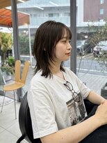 キビト(kibito)&nbsp;20代30代若松河田曙橋ミディアムレイヤーカットハッシュカット