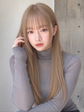 スターズレイ 本川越(STARS ray) ハイトーンカラー ブリーチ ブロンドベージュ 前髪カット 透明感