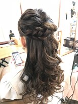 ロカット サロン(Roquat Salon)&nbsp;編み込みハーフアップアレンジ【ヘアメイク　立川/立川南/立川】