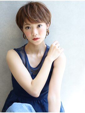 サンド 銀座(sand) 大人かわいいエアリーグレージュひし形シルエット小顔耳かけボブ