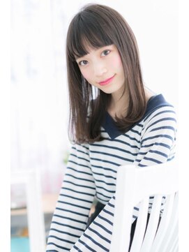 ミック ヘアアンドメイク アップ 駒込店(miq Hair&Make up) 大人かわいい黒髪★ナチュラルカラーガーリーストレート