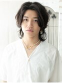 ≪mod's men≫かき上げバングのエアリー脱力系ミディa
