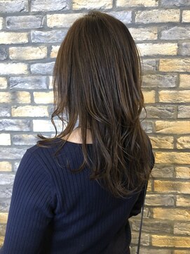 クレーヌ(CREINE) 小顔カットモテ髪ココアベージュデジタルパーマ薄めバング美髪