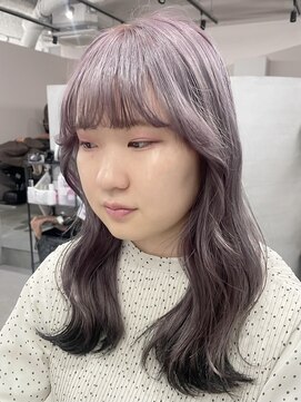 ジエクトカナウ 大阪梅田店(The Ect canow) 裾カラーブラック/ラベンダーグレー/ラベンダー/エンドカラー