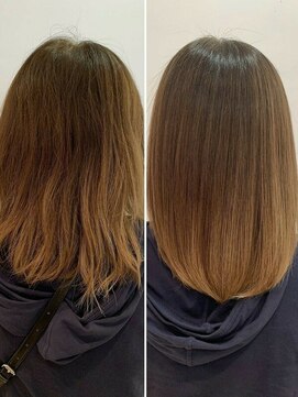 ビープライズガーデン(Be PRIZE GARDEN) 活性けケラチントリートメントBeforeAfter