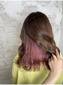インナーカラーピンクシアーカラー成増