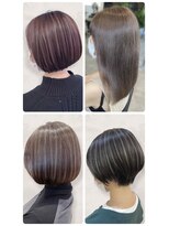 美容室フルール&nbsp;20代30代40代ストレートアッシュベージュ髪質改善艶感カラー