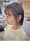 20代30代40代大人インナーカラー耳掛け切りっぱなし大人ボブ