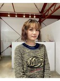 ブリーチパーマボブ