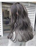 立体感と透け感＊極細ハイライト×アディクシーカラー