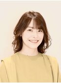大人のミディアムパーマ 30代40代50代