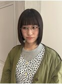【YOKE】暗髪姫カットボブワイドバング切りっぱなしボブ