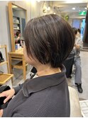 《白髪ぼかしハイライト》モノトーンベージュ