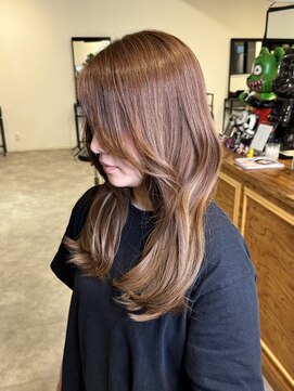 ナンバー(number+) 20代30代40代ブリーチなしグレージュ艶感髪質改善カラー