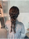 【ツインポニーテール】結婚式/卒業式/銀座/ヘアセット/アレンジ