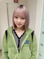 エン 栄店(enne)&nbsp;ココアベージュ/クラゲヘアー/ボブレイヤー/小顔/オリーブグレー