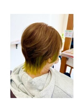 ハロヘアー(halo hair) インナーから×ウルフスタイル