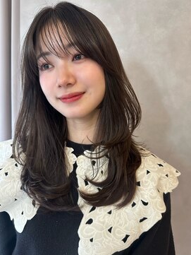  【バン指名】透明感シアーバング×レイヤーロング《川西/宝塚》