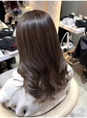 ◯大人ガーリー/白髪ハイライト前髪/ショートボブ/30代40代50代
