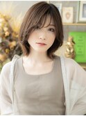 ダークアッシュ小顔マレットヘアウルフボブA5戸田公園30代40代