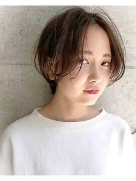 ヘアアンドライフ リー 山形北店(Re...) 前髪なし/エアリーショート/ダークブラウン/20代30代40代