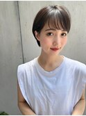 クールショート/レイヤーショート/前髪白髪/20代30代40代50代