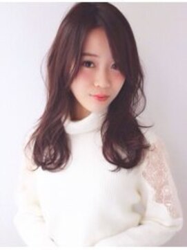 互感 トモシビ 富山インター店(互感 tomoshibi) 韓国風くびれセミディ × ショコラブラウン