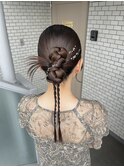 カチモリ タイトヘア タイトアレンジ お呼ばれヘア 浴衣ヘア