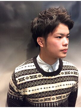 ヒロギンザ 五反田店(HIRO GINZA) 無造作パーマスタイル【五反田】＜理容室＞/メンズ/ショート＞