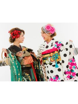 【草加駅徒歩3分】BLACK CANDYの成人式着付けコースはヘアセットのリハーサルが無料で1回出来ます♪♪